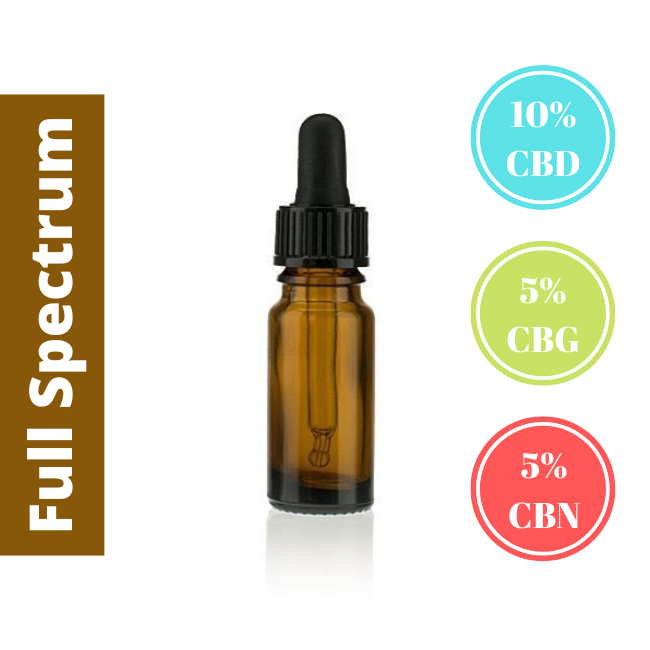 La Merveilleuse - Huile CBD à 10% avec CBG 5% et CBN 5% - Flacon d'huile naturelle - 420 Green Road