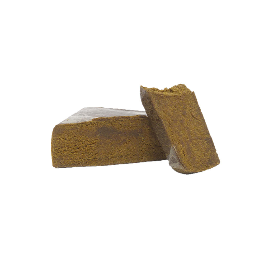 Résine CBD King Hassan à 43.6% - Vue rapprochée d'une résine naturelle et brillante - 420 Green Road